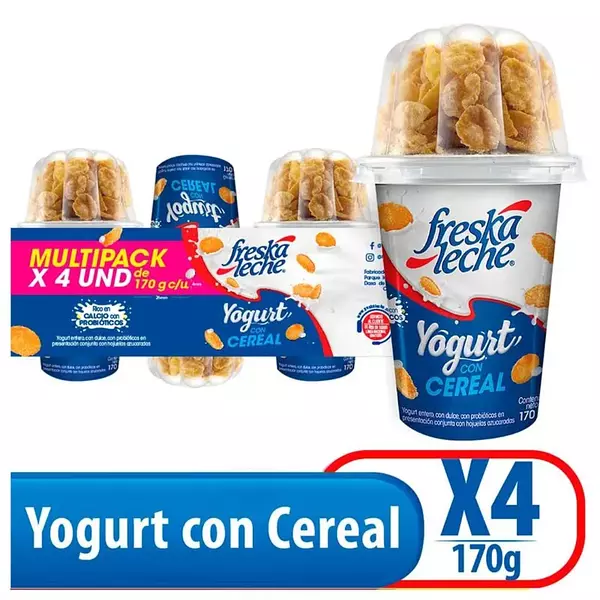 Yogurt Con Cereal Freska Leche Fourpack 170g