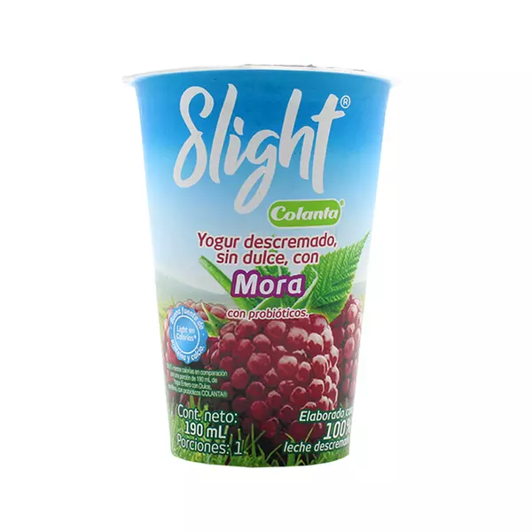 Yogurt Colanta Slight Mora 190ml