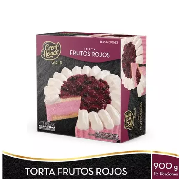 Torta Crem Helado Gold Frutos Rojos 900g