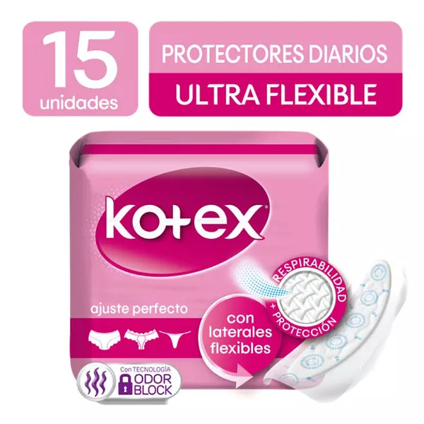 Toallas Kotex Protectores X 15 Ultradel Flex