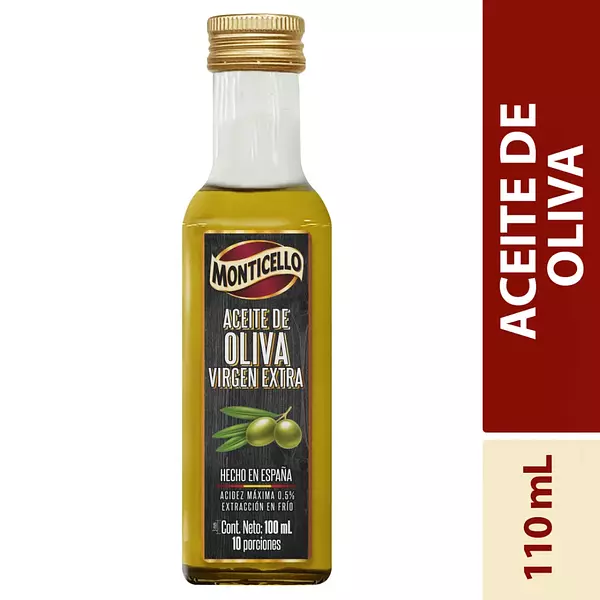 Aceite De Oliva Monticello Extra Virgen 100ml