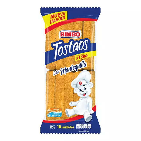 Tostadas Mantequilla Bimbo Pague 8 Lleve 10 150g