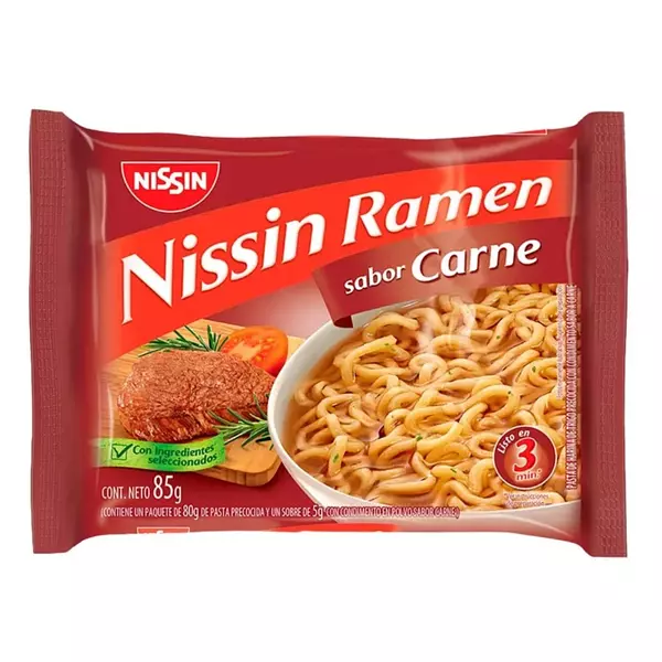 Sopa Nissin Ramen Sabor Carne 85g