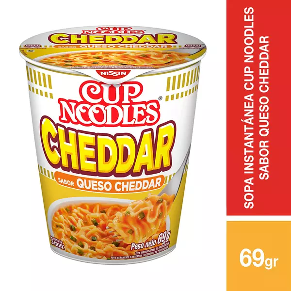 Sopa Cup Noodles Sabor A Queso Cheddar 69g