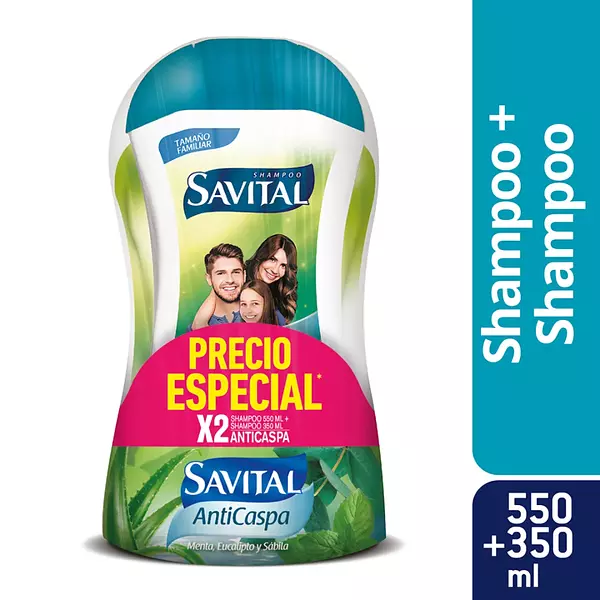 Shampoo Savital 550ml + 350ml Anticaspa P.E.