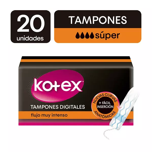 Tampones Digitales Kotex Super 20 Und