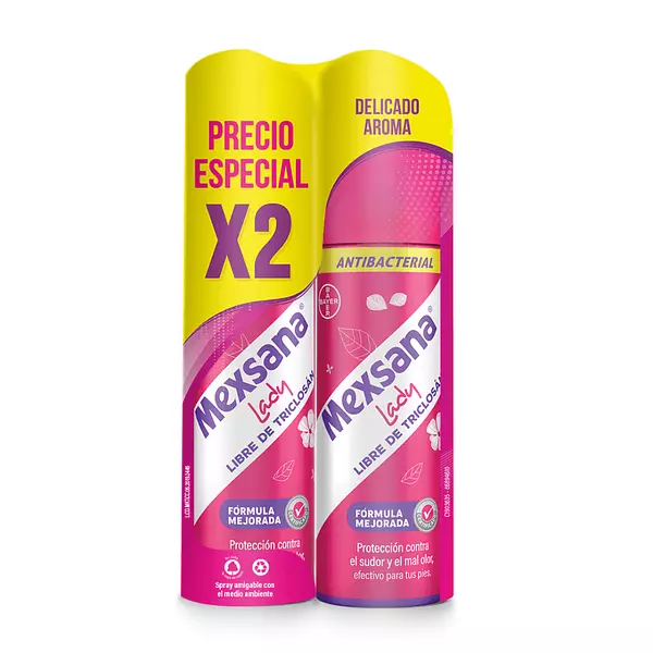 Talco De Aerosol Mexana Lady 2*260gr