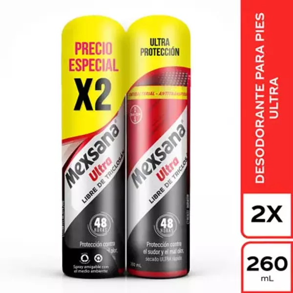 Talcos De Aerosol Mexana 260ml*2 Ultra P.E.