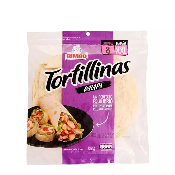 Tortillinas Bimbo Wraps Xl 8*72.5g