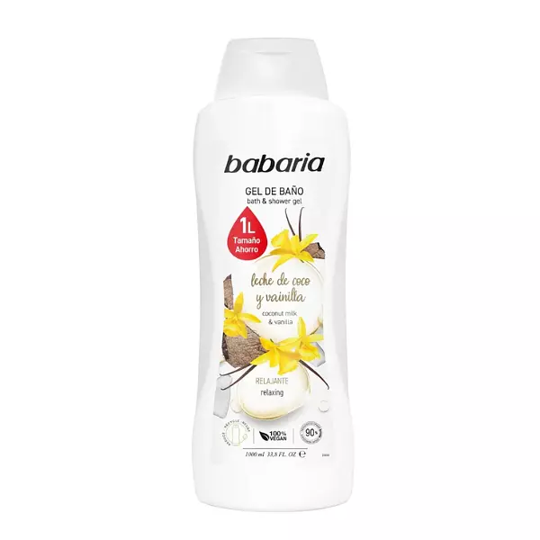 Gel de Baño Babaria Leche de Coco y Vainilla 1l