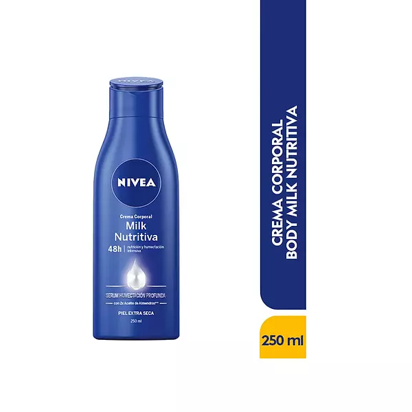 Nivea Body x 250ml Milk Nutritiva Extra Seca