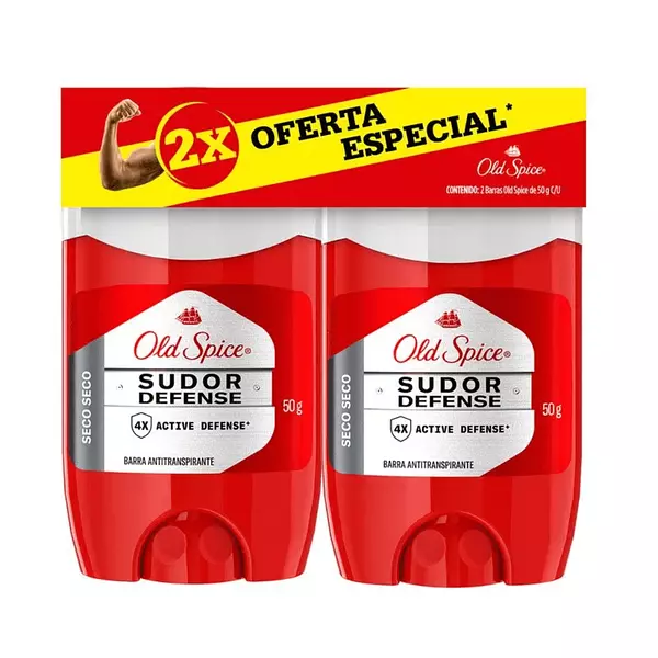 Desodorante Old Spice Barra Sudor Defense 2*50g