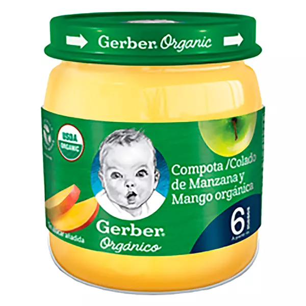 Compota Organica Gerber Mango 113g