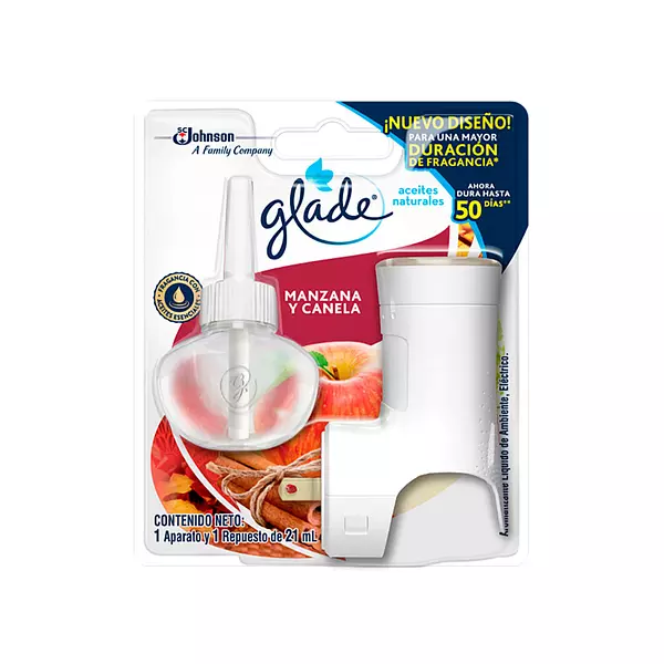 Glade Aceites Naturales + Aparato Manzana Canela P.E