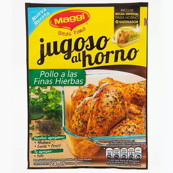 Maggi Base Jugoso Al Horno x 24gr Pollo Finas Hierbas