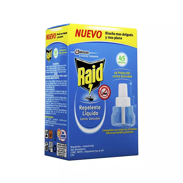 Insecticida Raid Repuesto 45 Noches