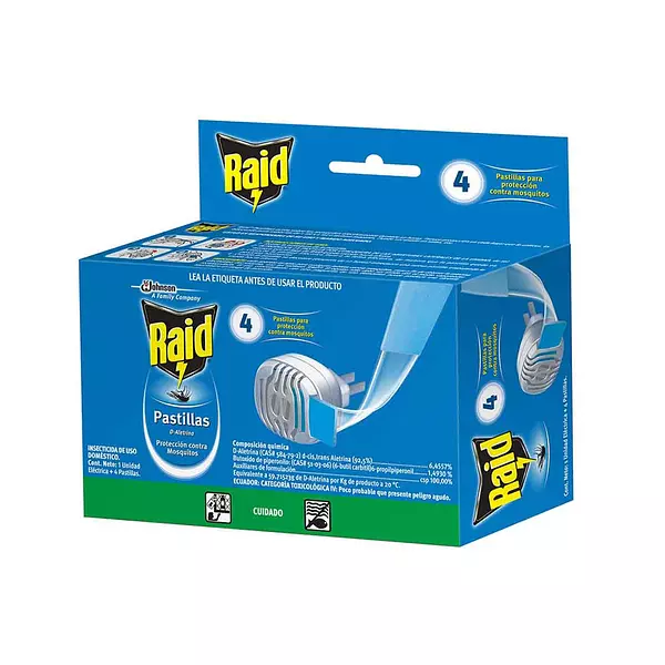 Insecticida Raid Unidad Gts 4 Pastillas