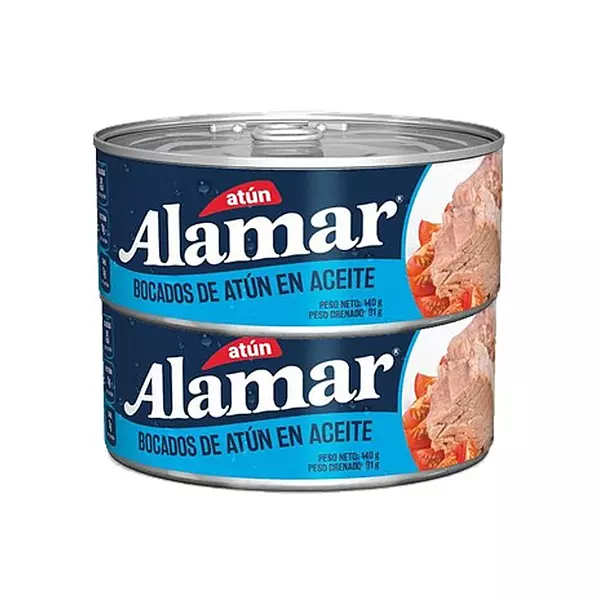 Atun Alamar 140g*2 Bocados de Aceite