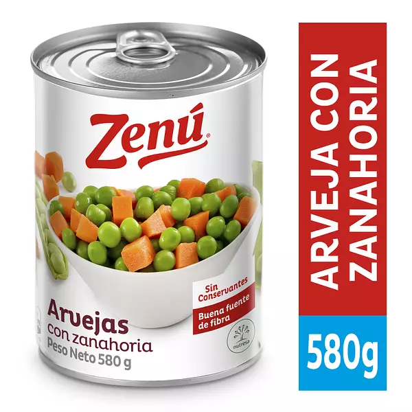 Arverjas con Zanahoria Zenu 580g