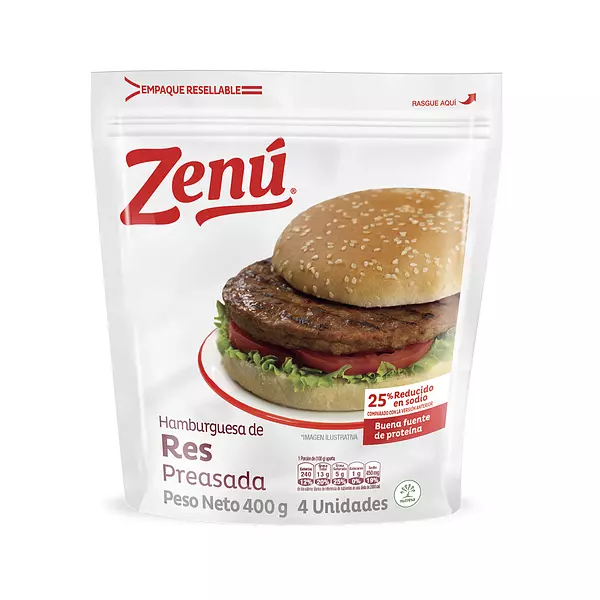 Hamburguesa Zenu Preasada 400g