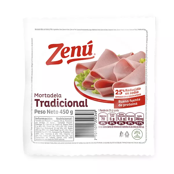 Mortadela Zenu Tradicional 450g