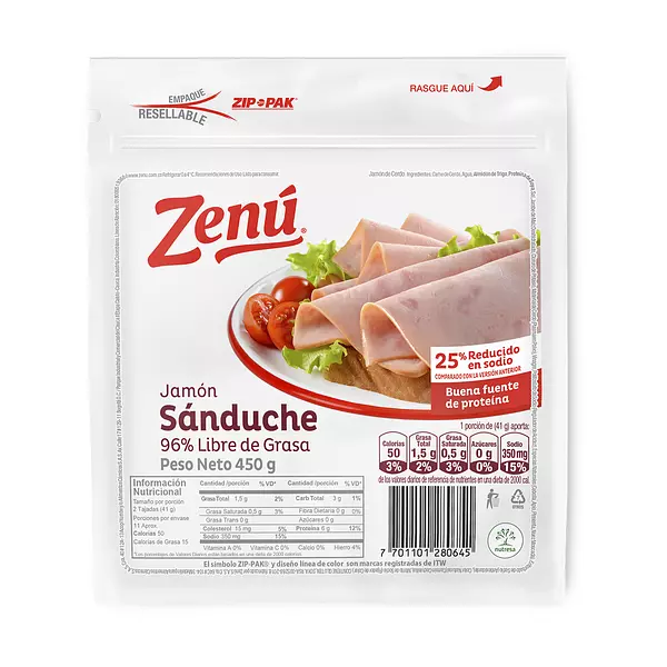 Jamon Zenu Sanduche 450g