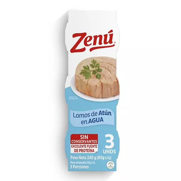 Atun Zenu Lomo de Agua Tripack 80g