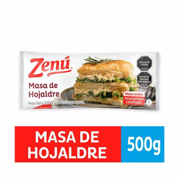 Masa de Hojaldre Hornear Zenu 500g