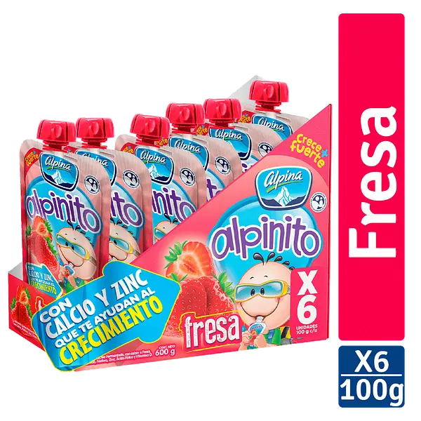 Alpinito Pouch Fresa Sixpack 100g