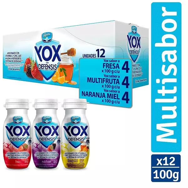 Alimento Lacteo Yox Multisabor Multipack*12 100g