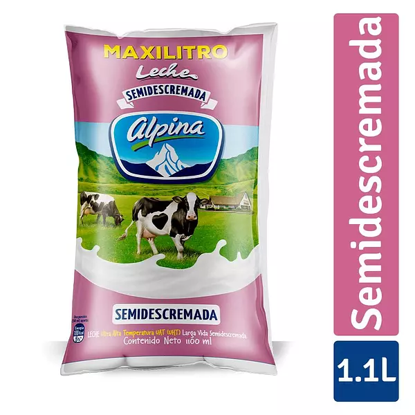 Leche Alpina Semidescremada 1100ml