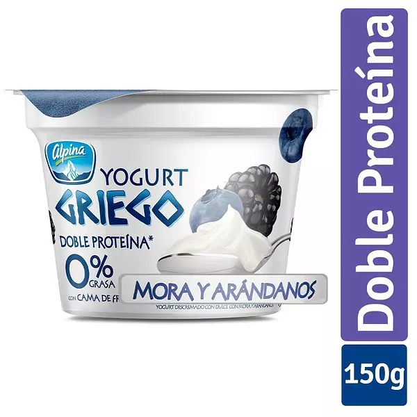 Yogurt Griego Alpina Mora y Arandanos 150g