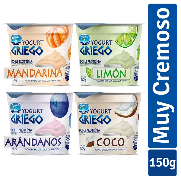 Yogurt Griego Alpina Multisabor 4*150g