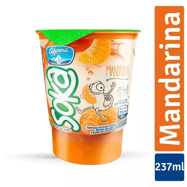 Refresco Soka Vaso Mandarina 237ml