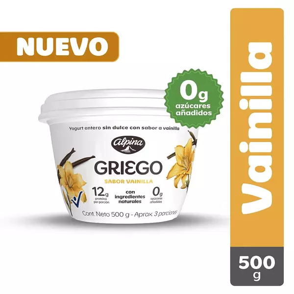 Yogurt Griego Alpina Vainilla 500g