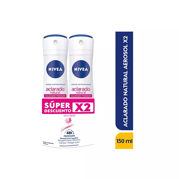 Desodorante Nivea 150ml*2 Women Aclarado