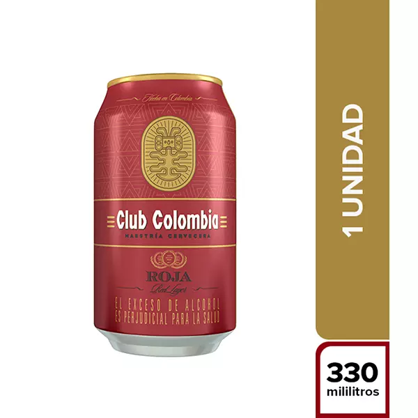 Cerveza Club Colombia Roja Lata 330ml