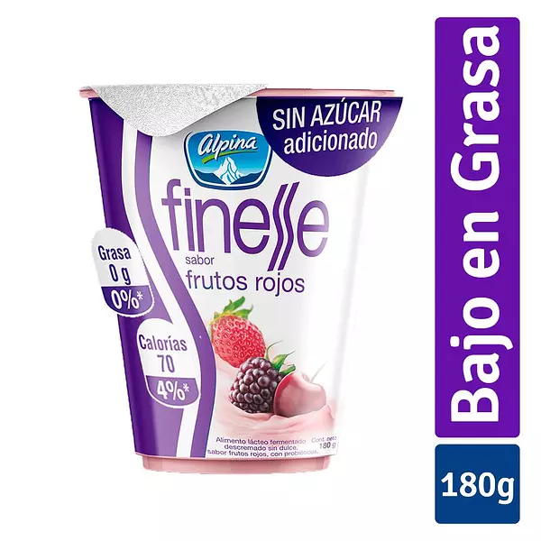 Yogurt Finesse Frutos Rojos 180g