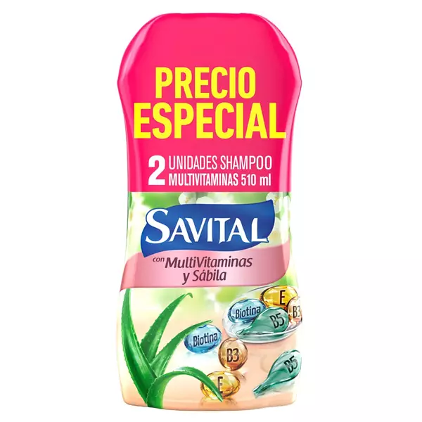 Shampoo Savital Multivitaminas 2*510ml