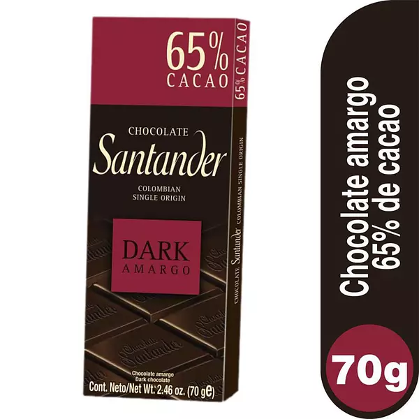 Chocolate Santander 70% Amargo 70g