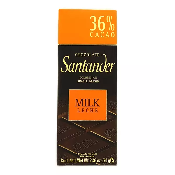 Chocolate Santander 36% Leche 70g