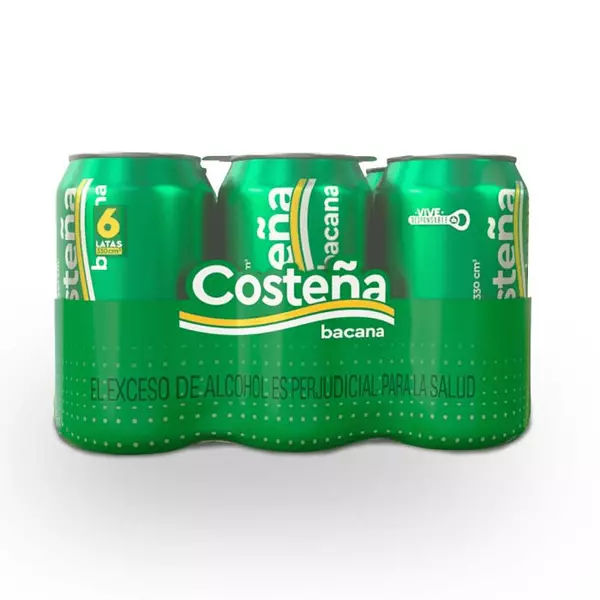 Cerveza Costeña Bacana Sixpack Lata 330ml