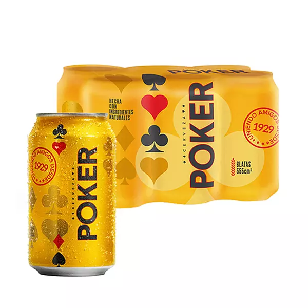 Cerveza Poker x 473cc Termoenc x 6