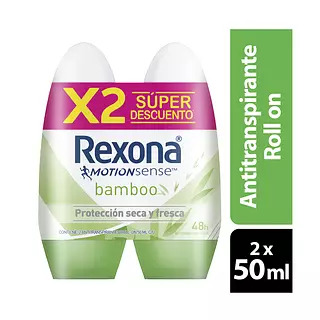 Desodorante Rexona Women Rollon Bambo 2*50ml