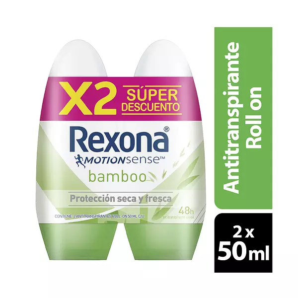 Desodorante Rexona Women Rollon Bambo 2*50ml