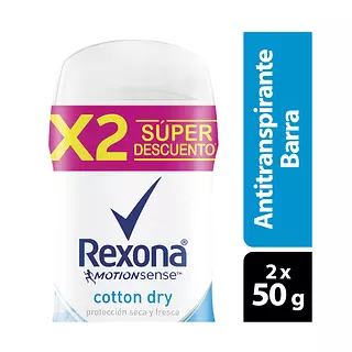 Desodorante Rexona Women X 50gr Barra X 2 Cotton Super Dto