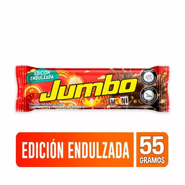 Chocolatina Jumbo Mani 55g