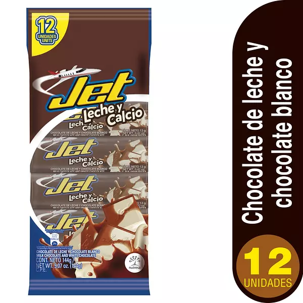 Chocolatina Jet Leche y Calcio 12*12g