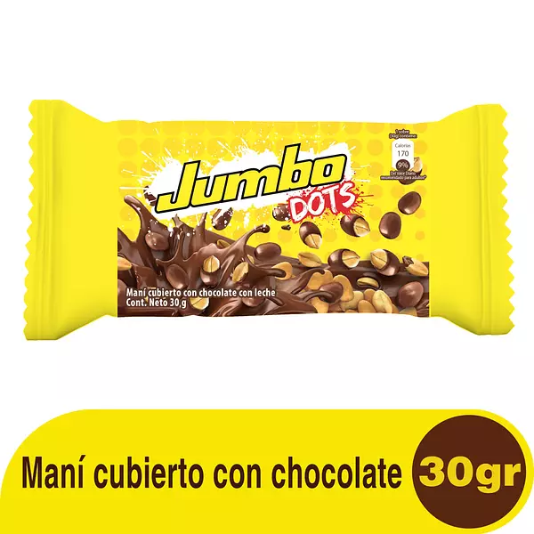 Mani Jumbo Dots Cubierto de Chocolate 30g