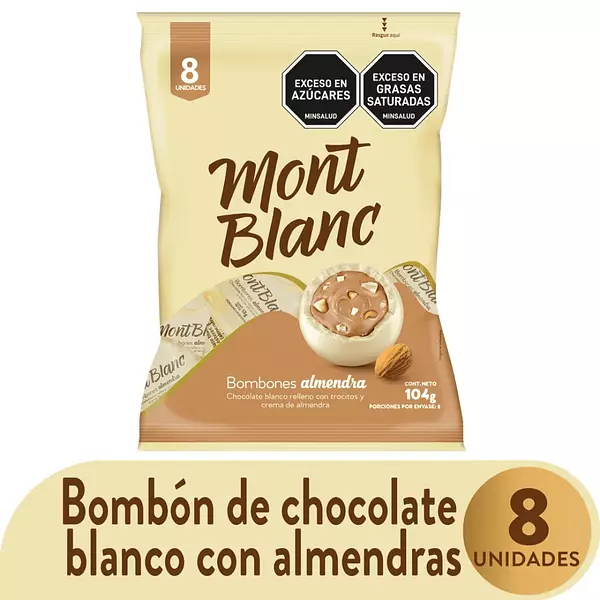 Bombones Mont Blanc Almendra Blanca 8*13g